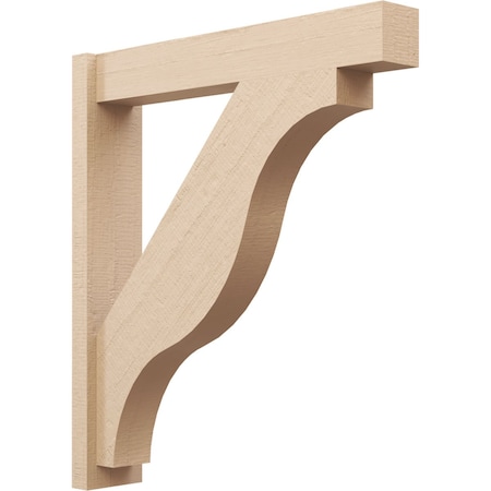 Ekena Millwork 6-in W x 32-in D x 36-in H Funston Block Rough Cedar Woodgrain TimberThane Outlooker, Primed Tan OUTUR060X32X36FST44RCPR